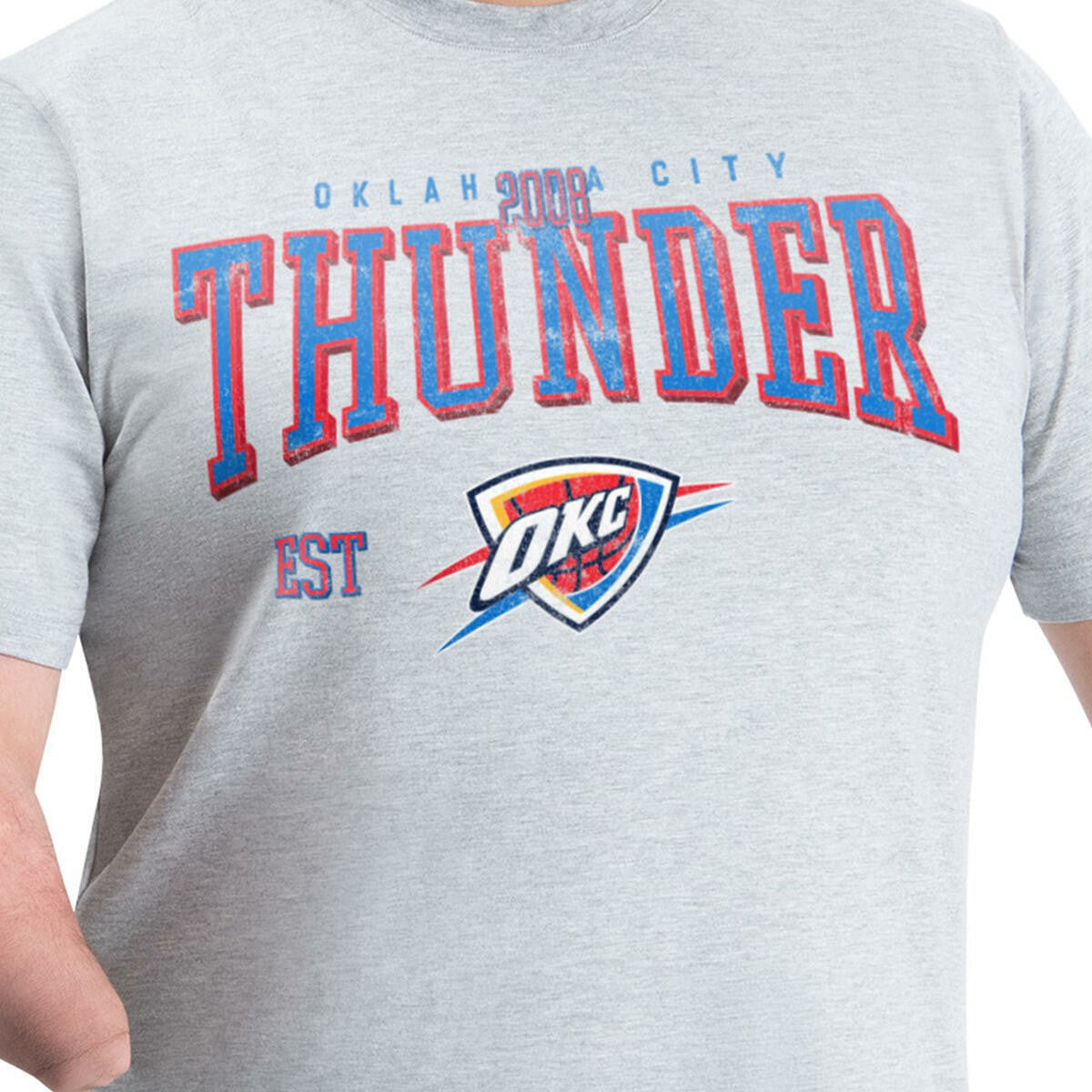 Oklahoma City Thunder G-III Sports by Carl Banks Adaptive Classic Team Spirit Short Sleeve T-Shirt - Gray cheap