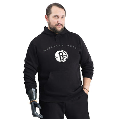 Brooklyn Nets G-III Sports by Carl Banks Adaptive Team Arc Fleece Hoodie - Black on sale