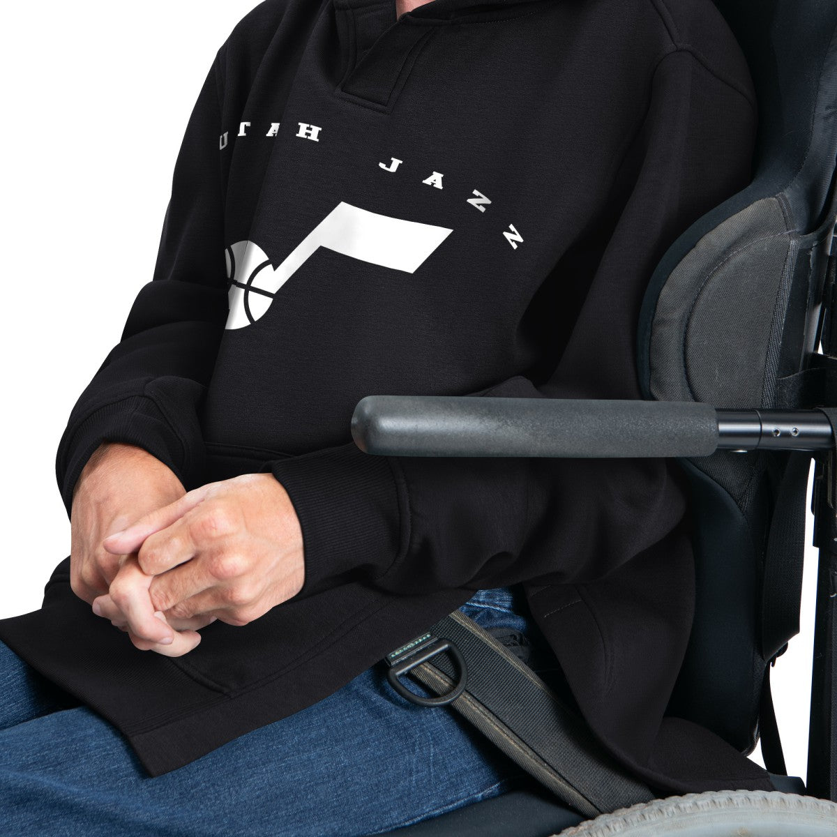 Utah Jazz G-III Sports by Carl Banks Adaptive Team Arc Fleece Hoodie - Black sale
