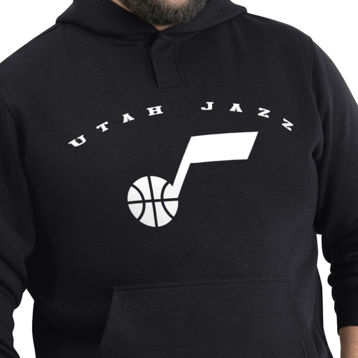 Utah Jazz G-III Sports by Carl Banks Adaptive Team Arc Fleece Hoodie - Black sale