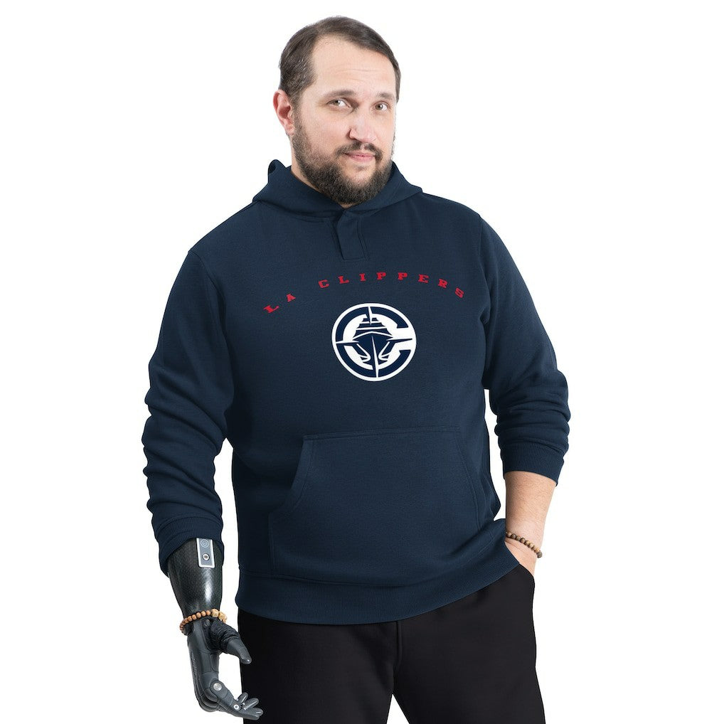LA Clippers G-III Sports by Carl Banks Adaptive Team Arc Fleece Hoodie - Navy sale