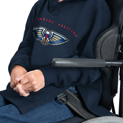 New Orleans Pelicans G-III Sports by Carl Banks Adaptive Team Arc Fleece Hoodie - Navy for sale