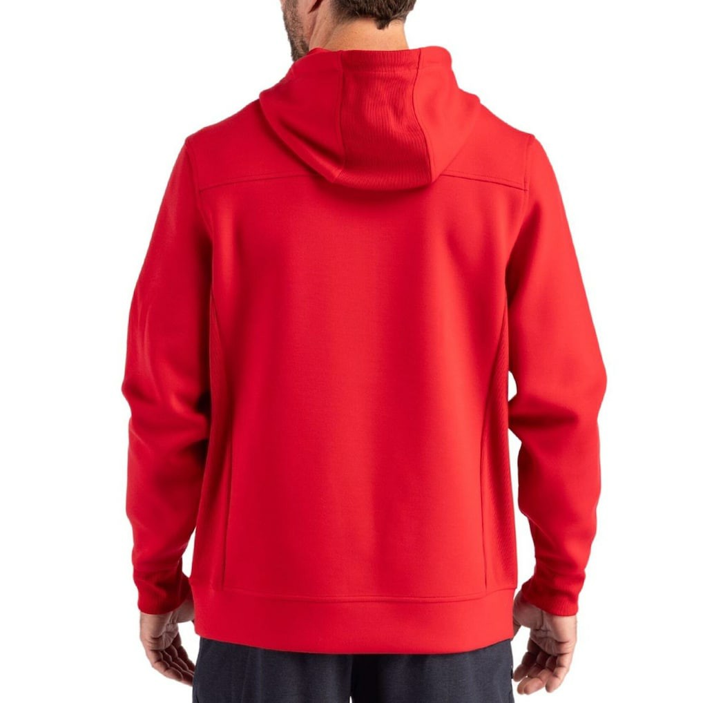 Buffalo Bills Cutter & Buck Roam Eco Half-Zip Recycled Pullover Hoodie - Red cheap