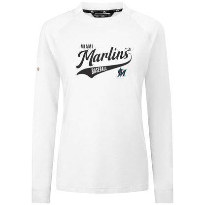 Miami Marlins Levelwear Women's Slender Glide T-Shirt - White