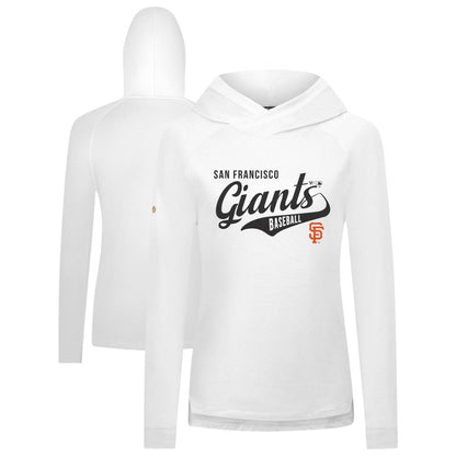 San Francisco Giants Levelwear Women's Slender Glide Raglan Hoodie - White