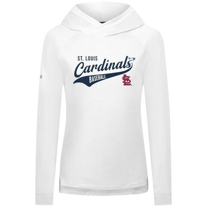 St. Louis Cardinals Levelwear Women's Slender Glide Raglan Hoodie - White