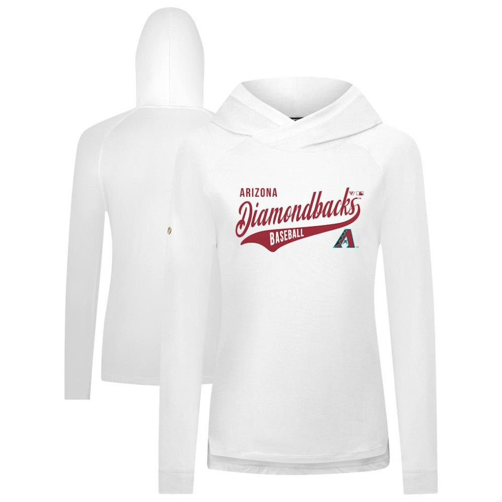 Arizona Diamondbacks Levelwear Women's Slender Glide Raglan Hoodie - White