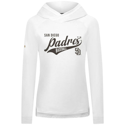 San Diego Padres Levelwear Women's Slender Glide Raglan Hoodie - White