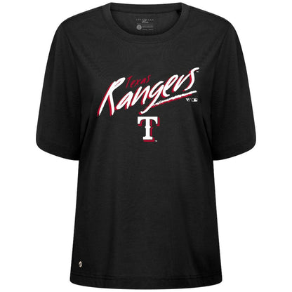 Texas Rangers Levelwear Women's Bloom Sizzle T-Shirt - Black