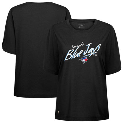 Toronto Blue Jays Levelwear Women's Bloom Sizzle T-Shirt - Black