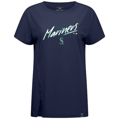 Seattle Mariners Levelwear Women's Influx Sizzle T-Shirt - Navy