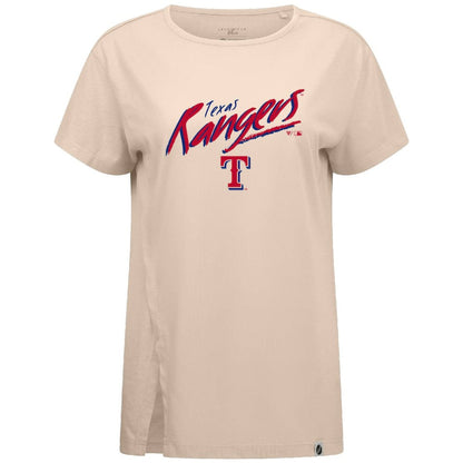 Texas Rangers Levelwear Women's Influx Sizzle T-Shirt - Khaki