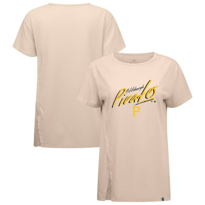 Pittsburgh Pirates Levelwear Women's Influx Sizzle T-Shirt - Khaki