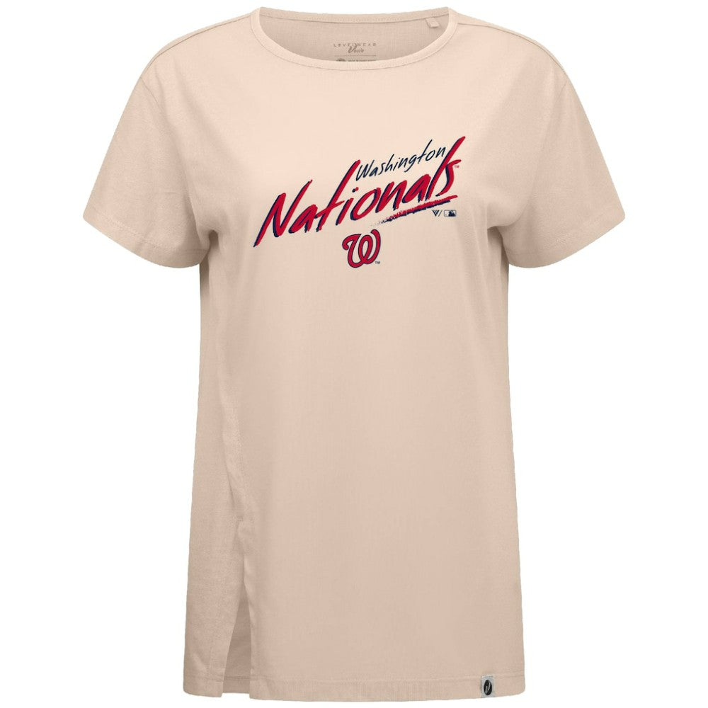 Washington Nationals Levelwear Women's Influx Sizzle T-Shirt - Khaki