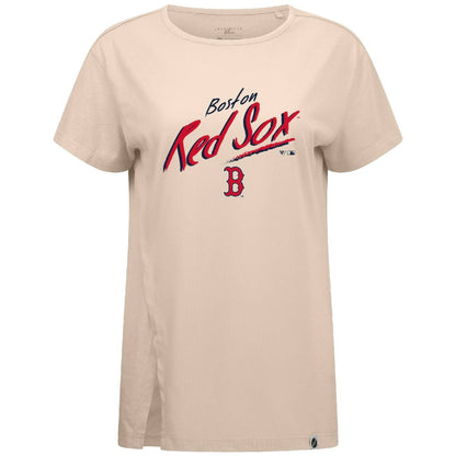 Boston Red Sox Levelwear Women's Influx Sizzle T-Shirt - Khaki