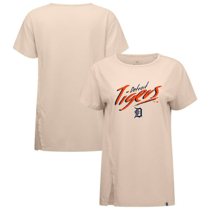 Detroit Tigers Levelwear Women's Influx Sizzle T-Shirt - Khaki