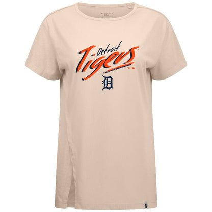 Detroit Tigers Levelwear Women's Influx Sizzle T-Shirt - Khaki