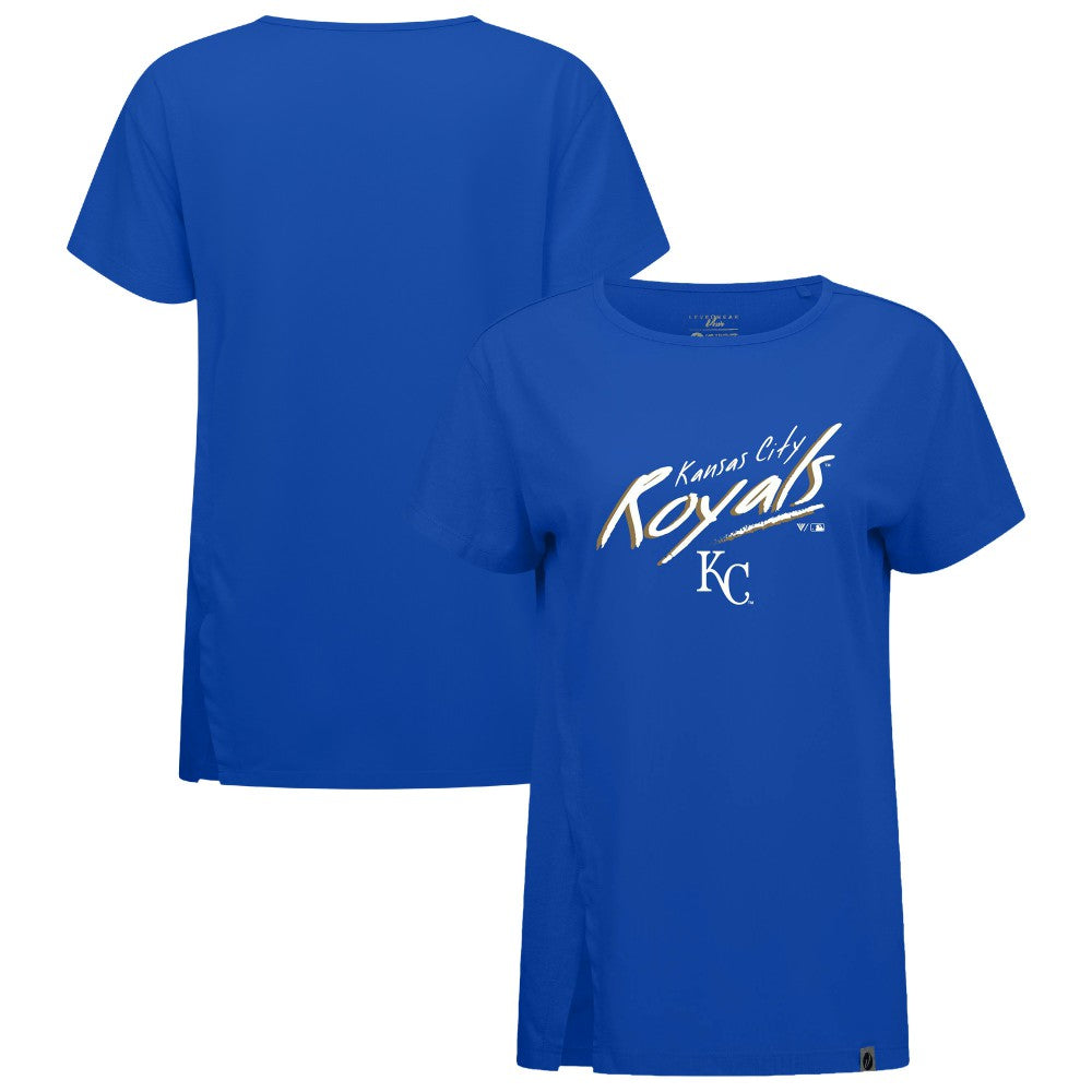 Kansas City Royals Levelwear Women's Influx Sizzle T-Shirt - Royal