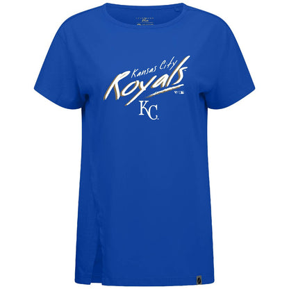 Kansas City Royals Levelwear Women's Influx Sizzle T-Shirt - Royal