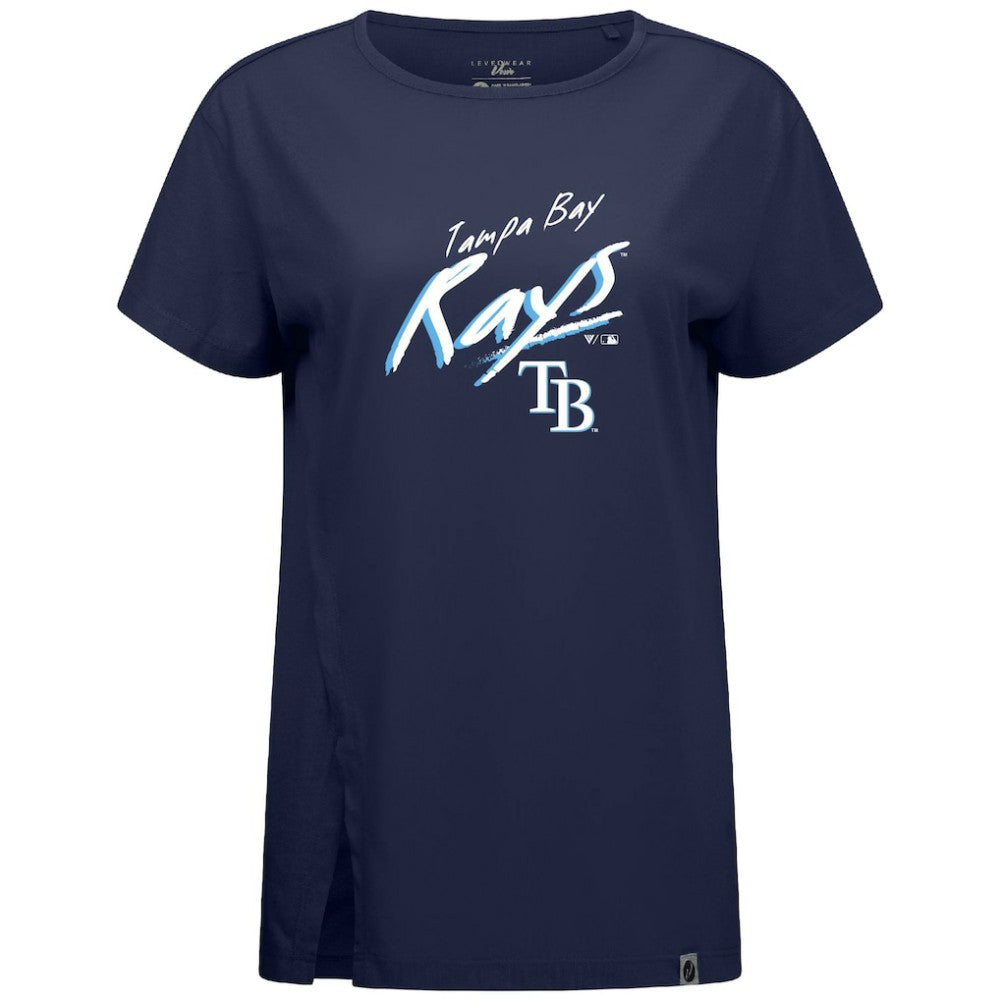 Tampa Bay Rays Levelwear Women's Influx Sizzle T-Shirt - Navy