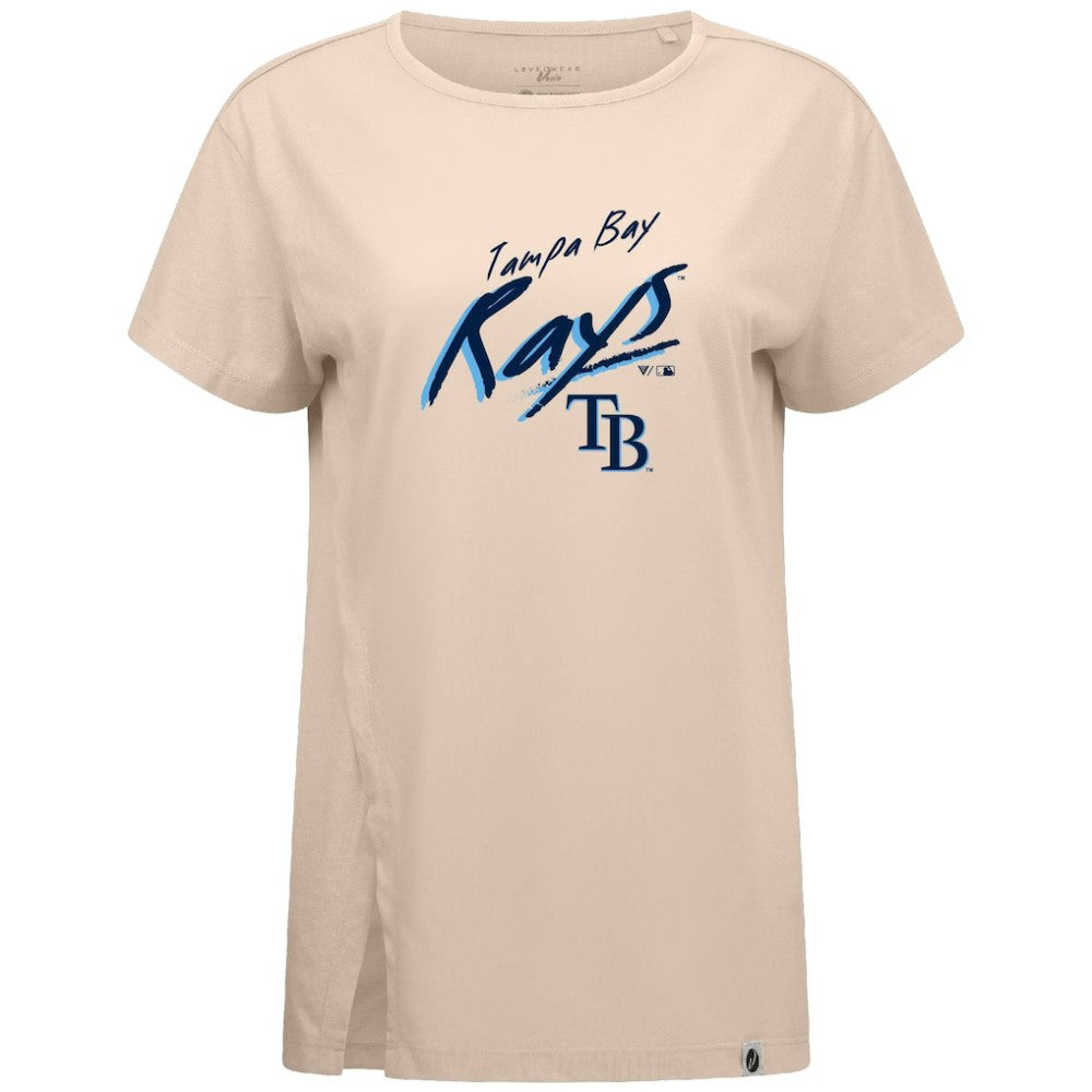 Tampa Bay Rays Levelwear Women's Influx Sizzle T-Shirt - Khaki