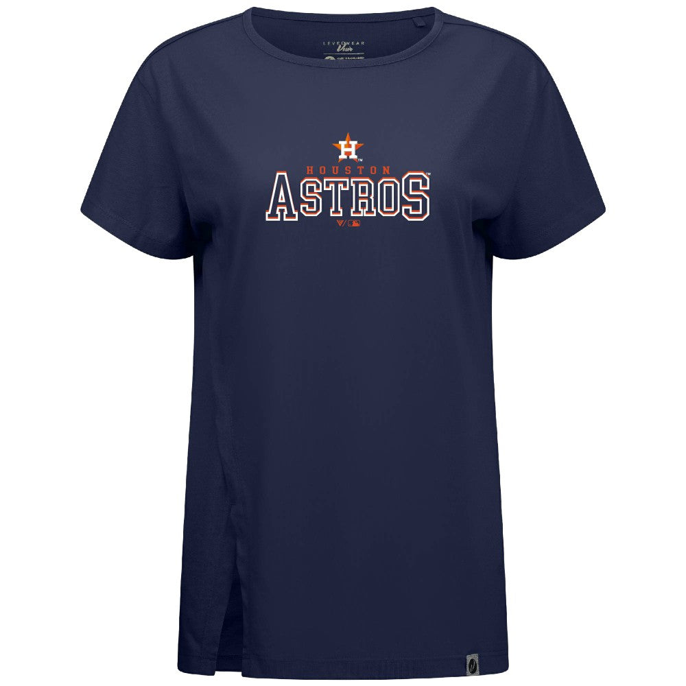 Houston Astros Levelwear Women's Influx Journey T-Shirt - Navy