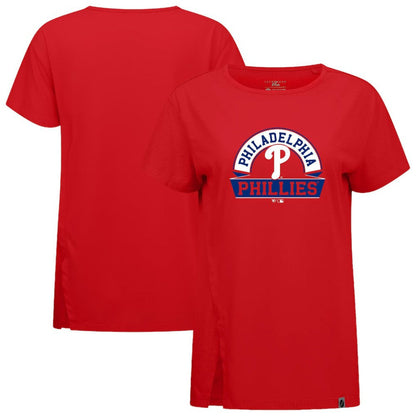 Philadelphia Phillies Levelwear Women's Influx Banner Arch T-Shirt - Red