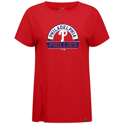 Philadelphia Phillies Levelwear Women's Influx Banner Arch T-Shirt - Red