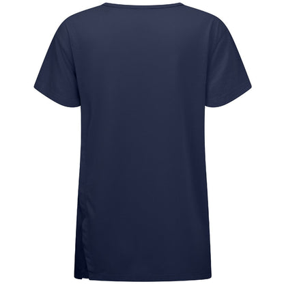 Houston Astros Levelwear Women's Influx Banner Arch T-Shirt - Navy