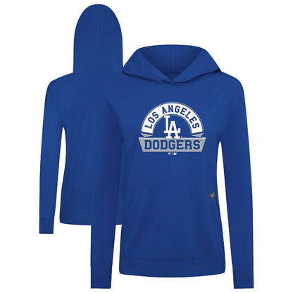 Los Angeles Dodgers Levelwear Women's Relay Banner Arch Long Sleeve T-Shirt Hoodie - Royal