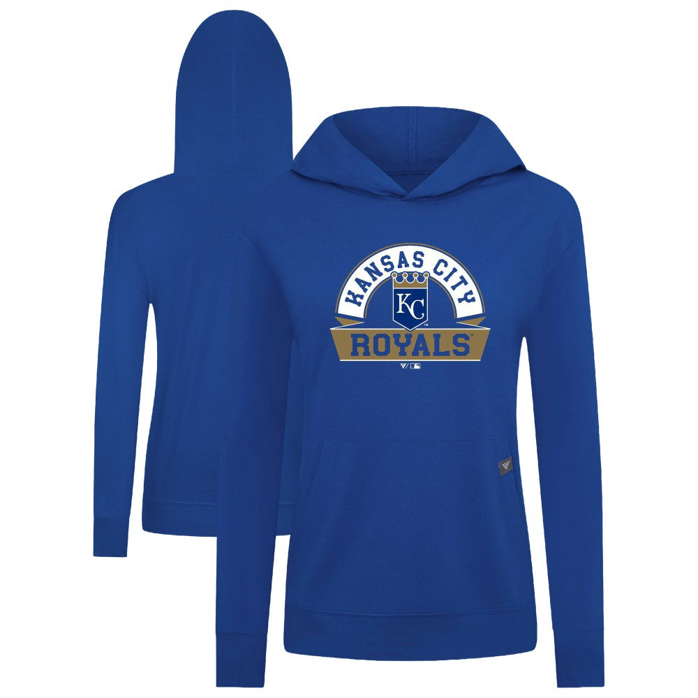 Kansas City Royals Levelwear Women's Relay Banner Arch Long Sleeve T-Shirt Hoodie - Royal