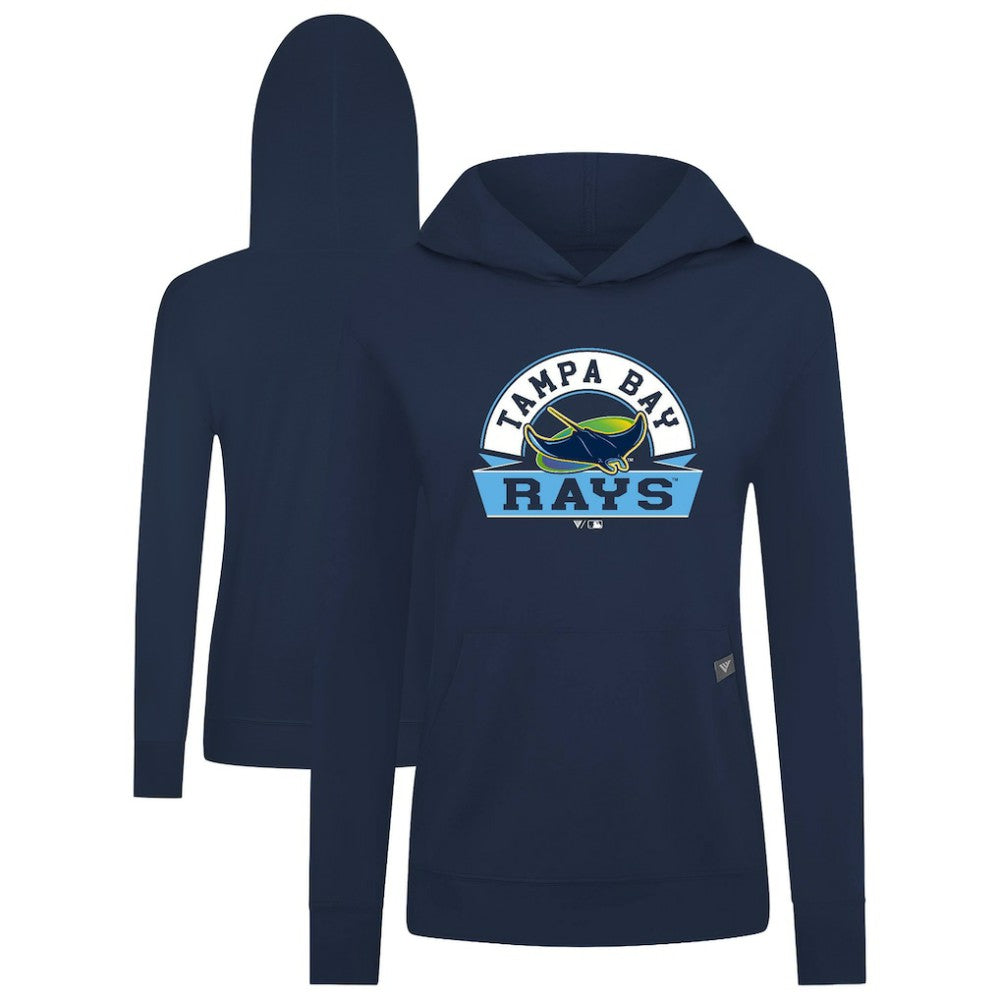 Tampa Bay Rays Levelwear Women's Relay Banner Arch Long Sleeve T-Shirt Hoodie - Navy