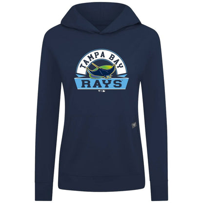 Tampa Bay Rays Levelwear Women's Relay Banner Arch Long Sleeve T-Shirt Hoodie - Navy