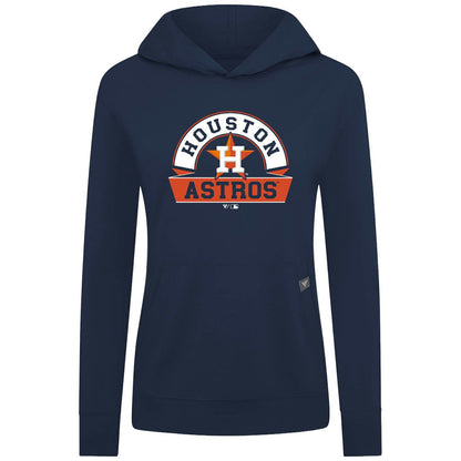 Houston Astros Levelwear Women's Relay Banner Arch Long Sleeve T-Shirt Hoodie - Navy