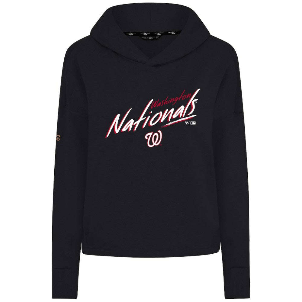Washington Nationals Levelwear Women's Sweet Sizzle Tri-Blend Hoodie - Black