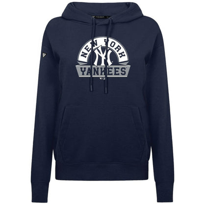 New York Yankees Levelwear Women's Adorn Banner Arch Hoodie - Navy