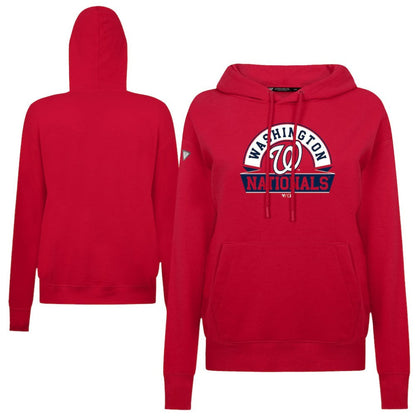 Washington Nationals Levelwear Women's Adorn Banner Arch Hoodie - Red