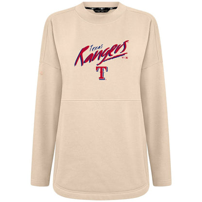 Texas Rangers Levelwear Women's Oversized Beaudry Sizzle Top - Khaki