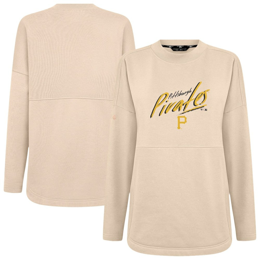 Pittsburgh Pirates Levelwear Women's Oversized Beaudry Sizzle Top - Khaki
