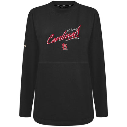 St. Louis Cardinals Levelwear Women's Oversized Beaudry Sizzle Top - Black