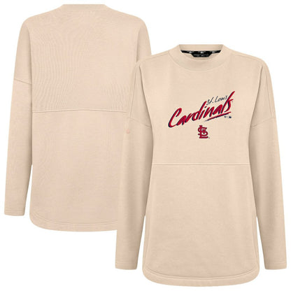 St. Louis Cardinals Levelwear Women's Oversized Beaudry Sizzle Top - Khaki