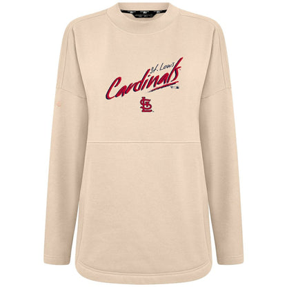 St. Louis Cardinals Levelwear Women's Oversized Beaudry Sizzle Top - Khaki