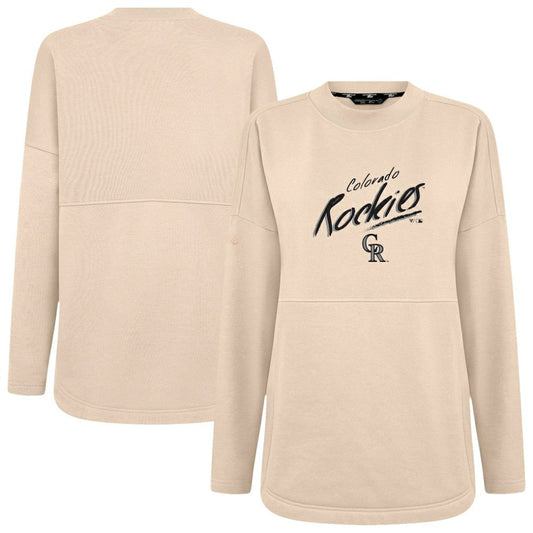Colorado Rockies Levelwear Women's Oversized Beaudry Sizzle Top - Khaki