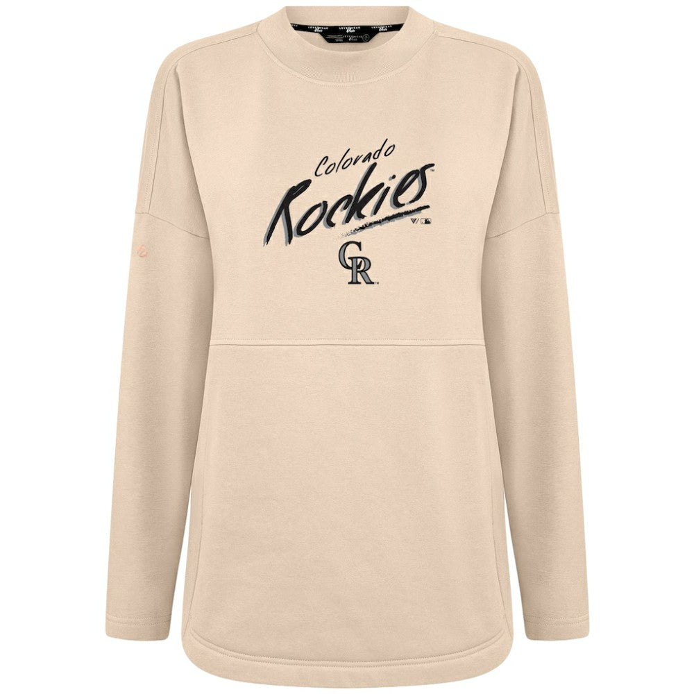 Colorado Rockies Levelwear Women's Oversized Beaudry Sizzle Top - Khaki