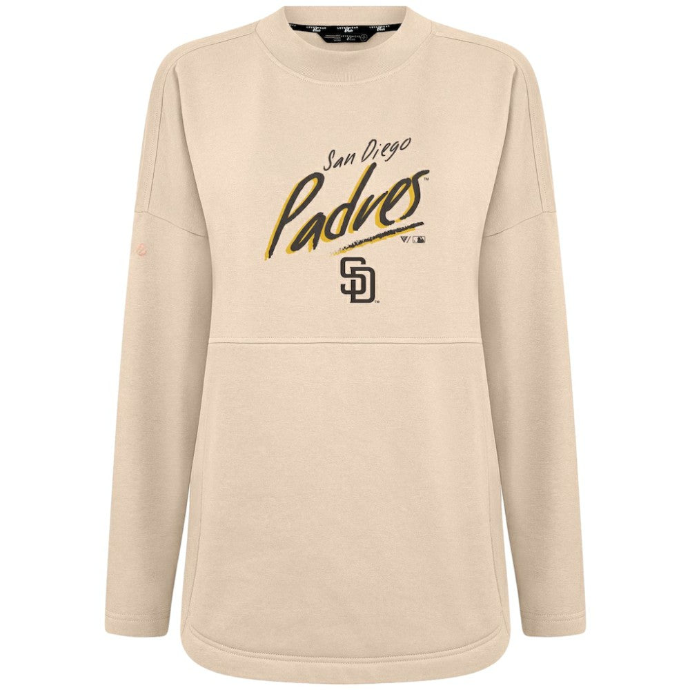 San Diego Padres Levelwear Women's Oversized Beaudry Sizzle Top - Khaki