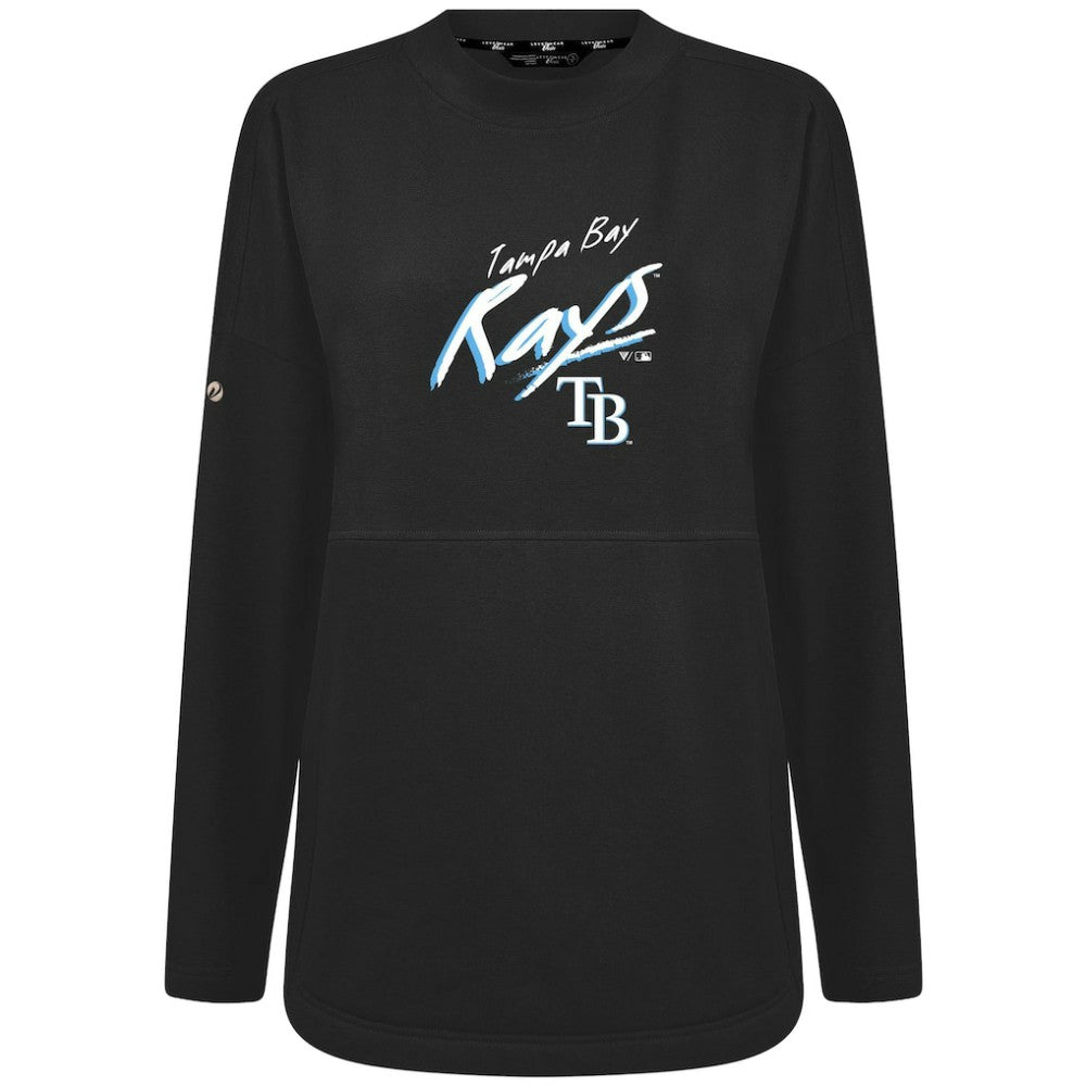 Tampa Bay Rays Levelwear Women's Oversized Beaudry Sizzle Top - Black