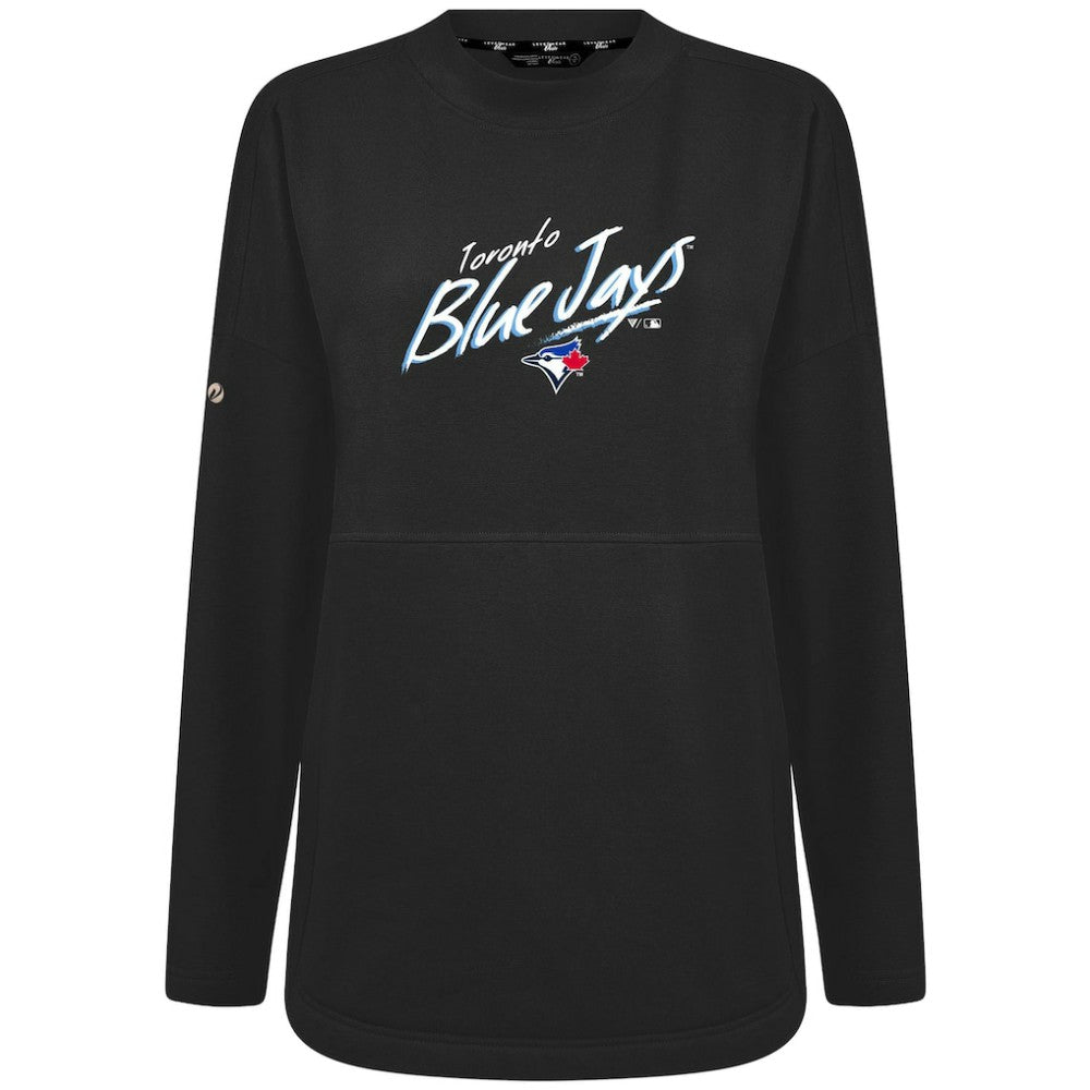 Toronto Blue Jays Levelwear Women's Oversized Beaudry Sizzle Top - Black