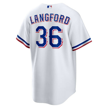 Wyatt Langford Texas Rangers  Youth Home Replica Jersey - White | Nike