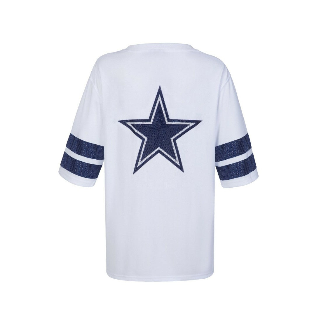 Dallas Cowboys Cuce Women's Rhinestone V-Neck Tunic - White sale