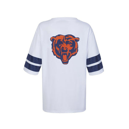 Chicago Bears Cuce Women's Rhinestone V-Neck Tunic - White online
